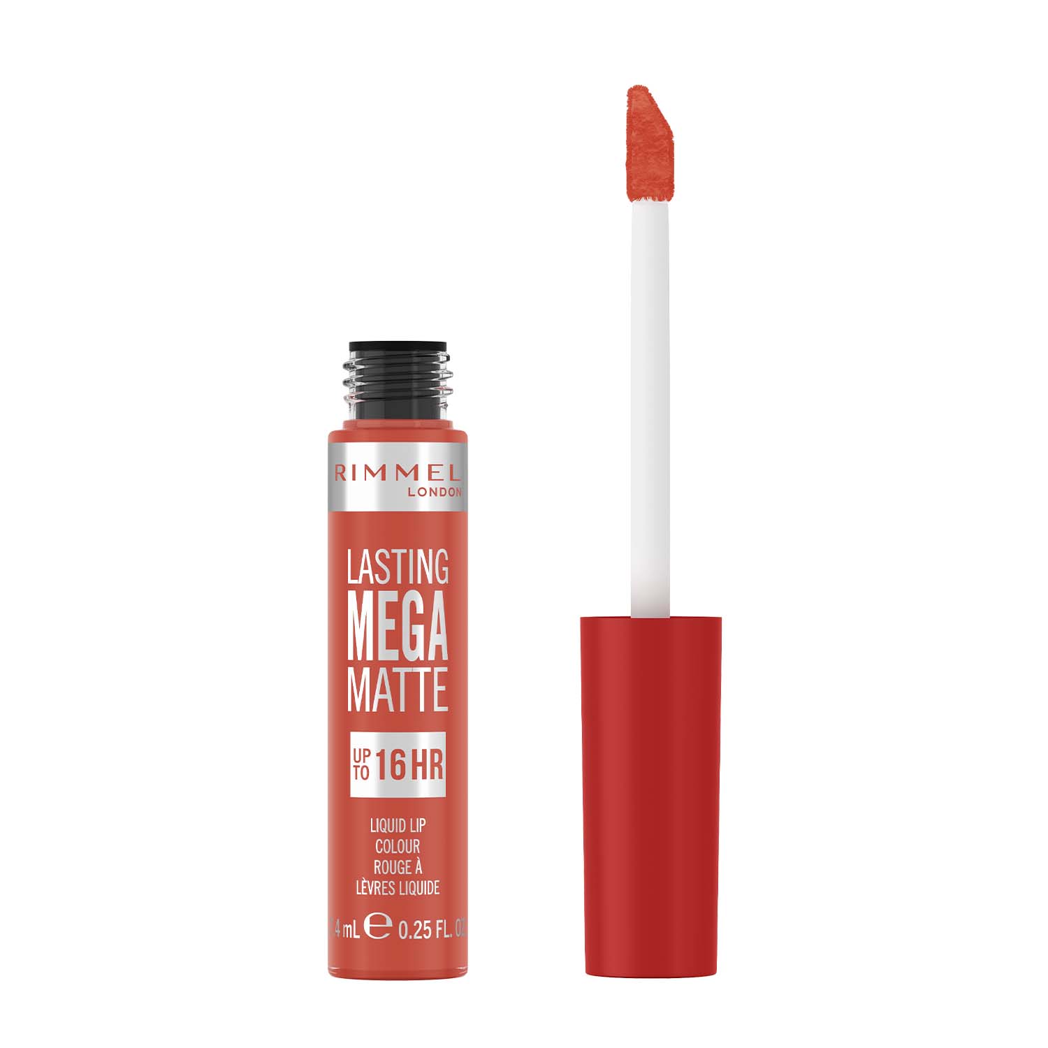 Жидкая матовая помада для губ Mega Matte Liquid Lip Colour Rimmel London (600) Coral Sass, 7.4 мл